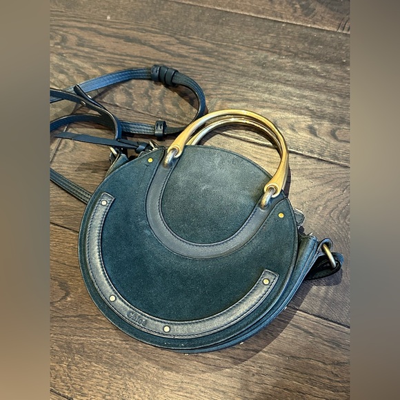 Chloe Handbags - Chloe Pixie Crossbody Bag Blue Suede Round Bag